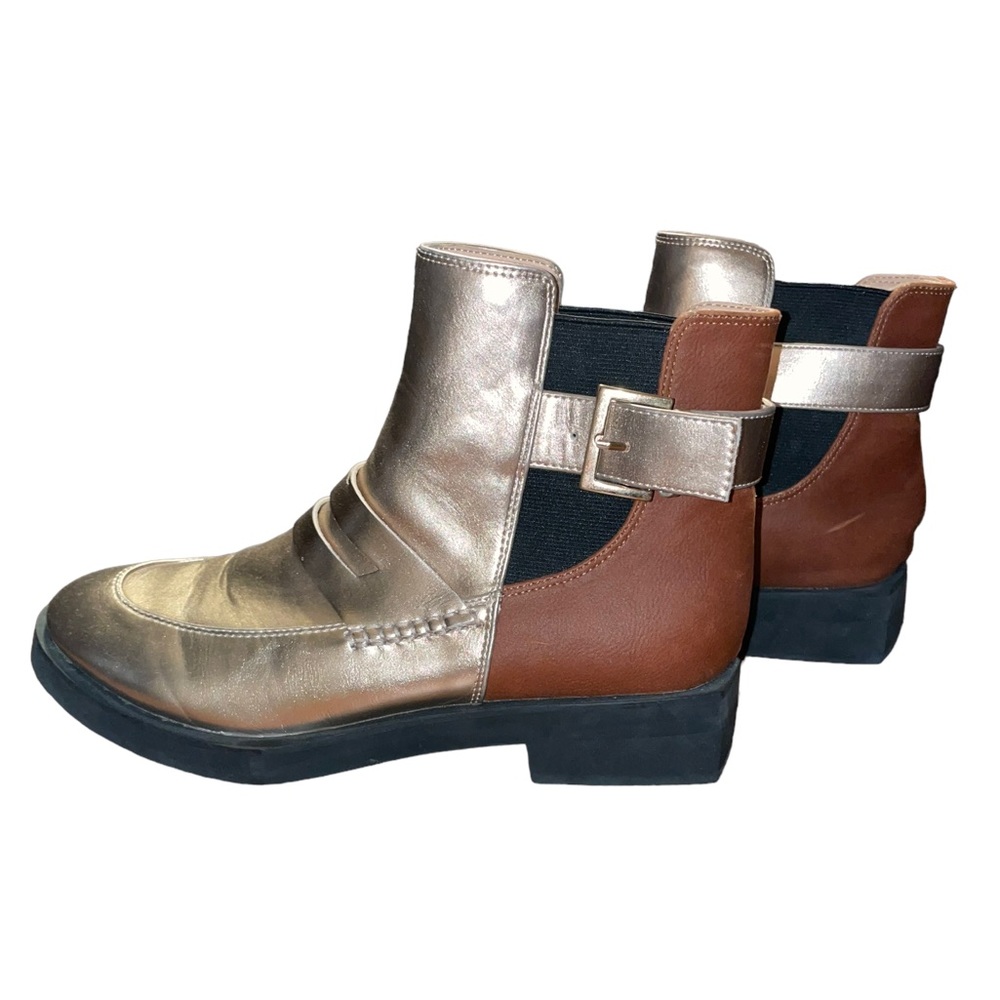 Free People Rose Gold Nappa Vegan Boots/Booties Size 9